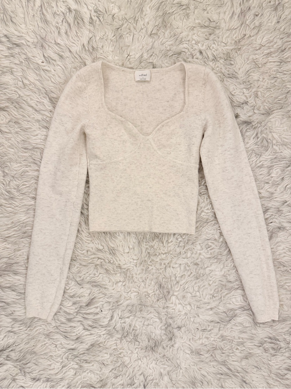 Wilfred ‘Greer’ Sweater - Heather Light Oatmeal